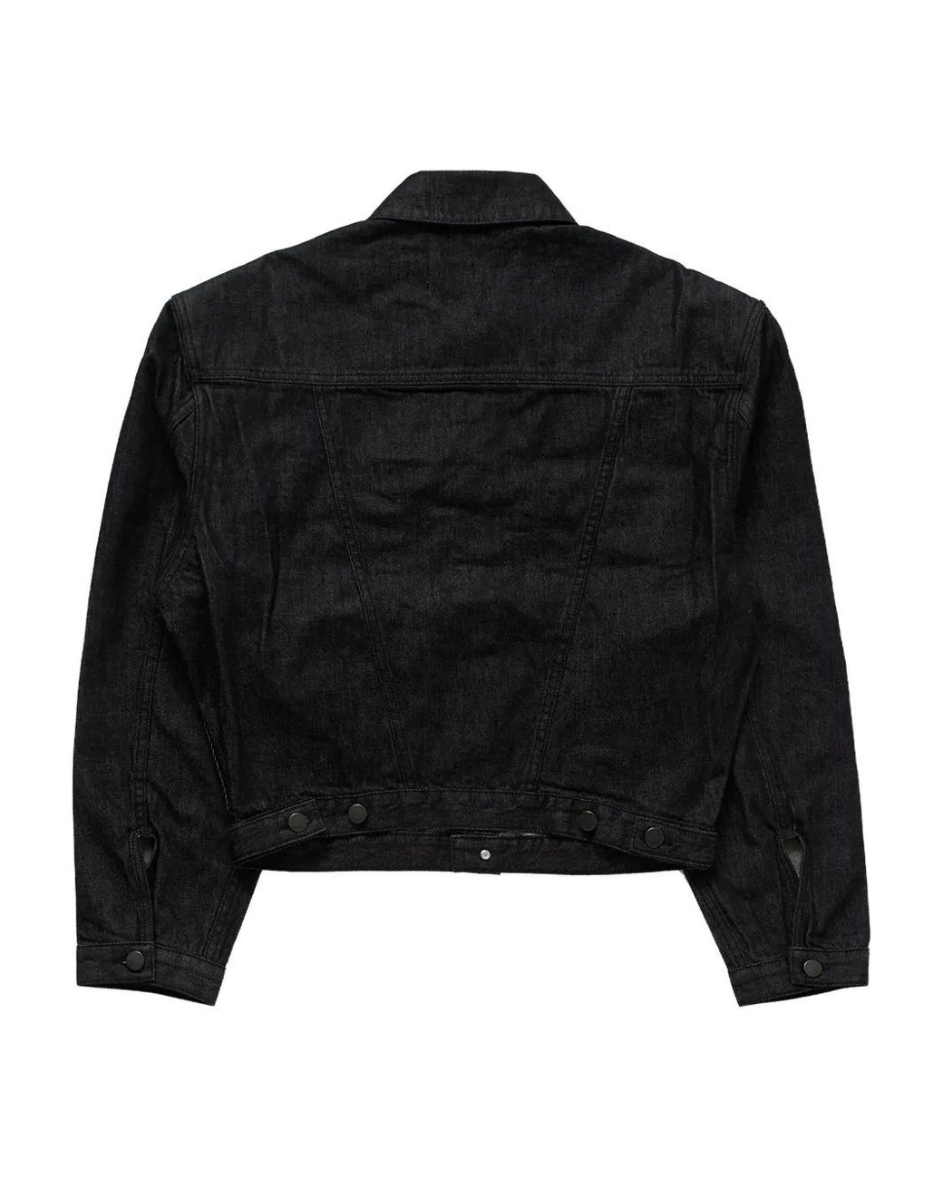 Entire studios Black Shrunken Denim Jacket for men