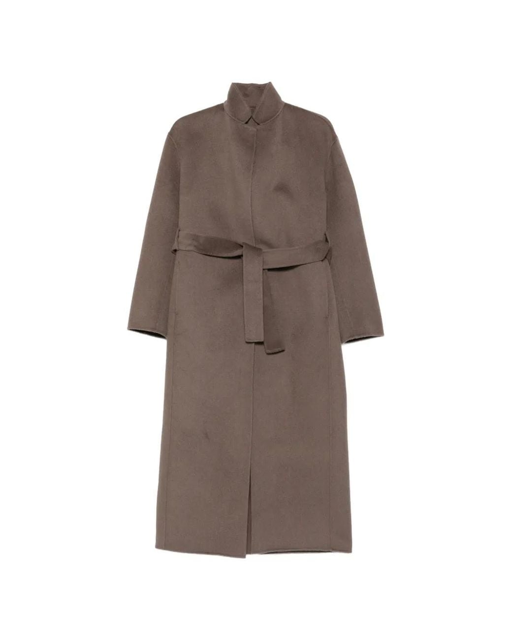 Filippa K Brown Manteau Ceinturé Alexa À Manches Longues