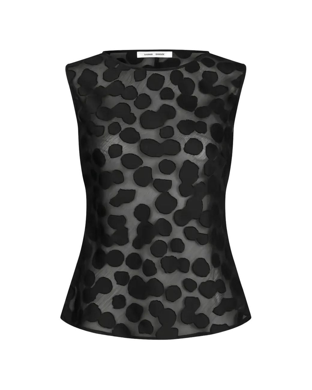 Samsøe & Samsøe Black Saagne Sheer Jacquard Blouse