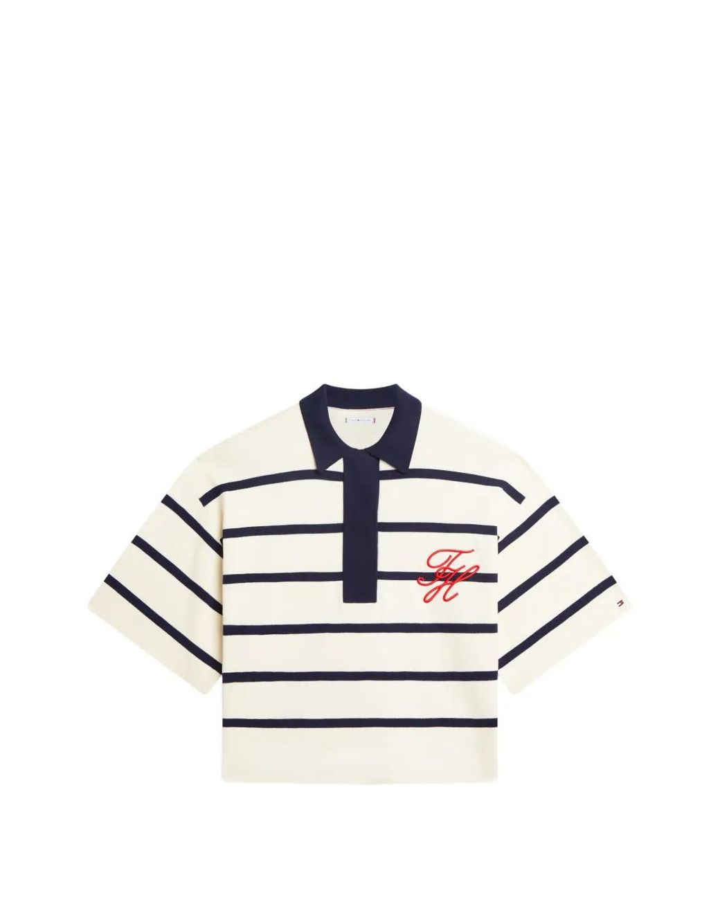 Tommy Hilfiger White Polo À Rayures