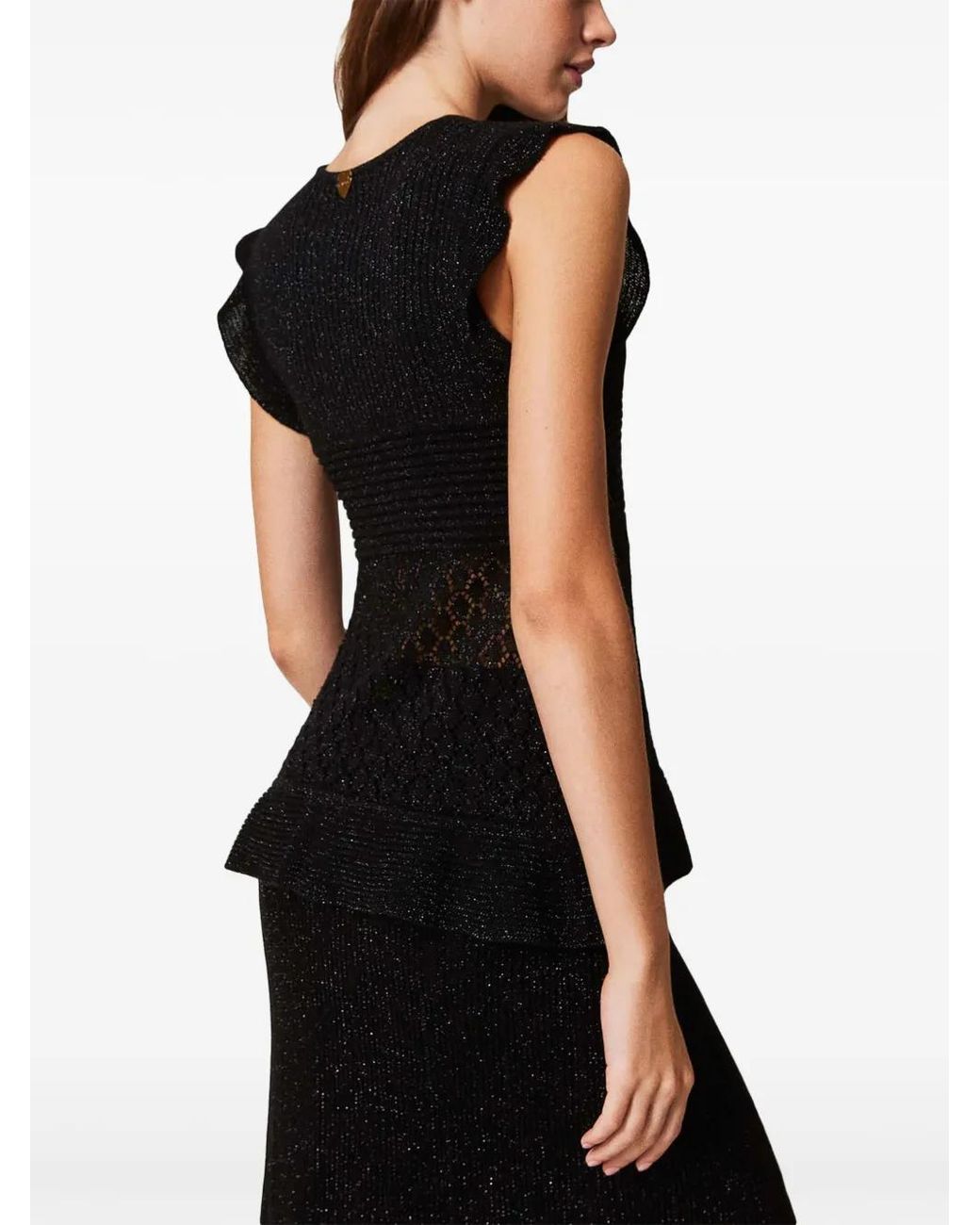 Twinset Black Knitted Top