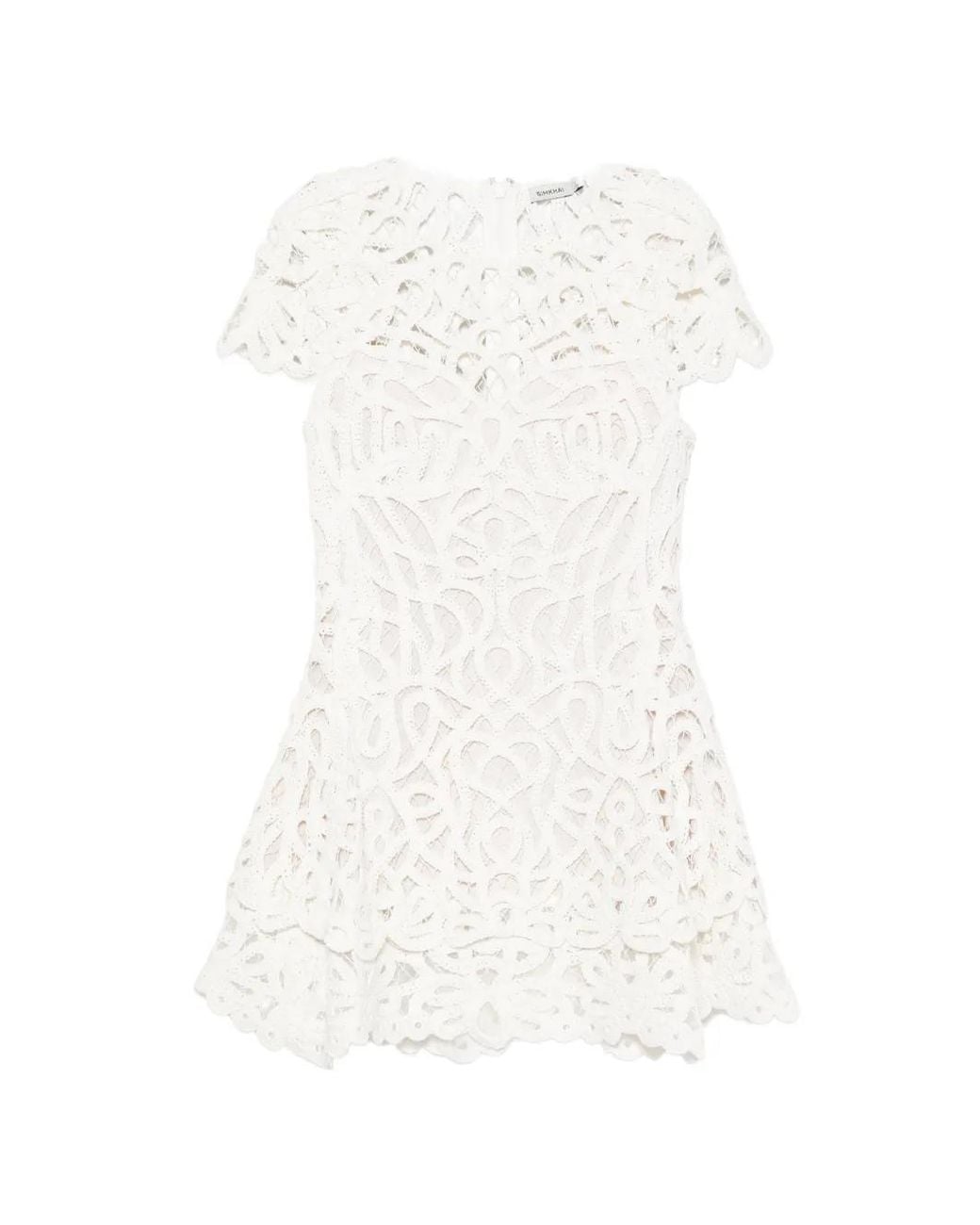 Jonathan Simkhai White Lina Lace Mini Dress