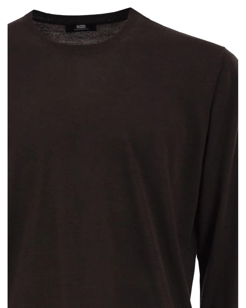 Alpha Studio Pullover Mit Rundem Ausschnitt in Black für Herren