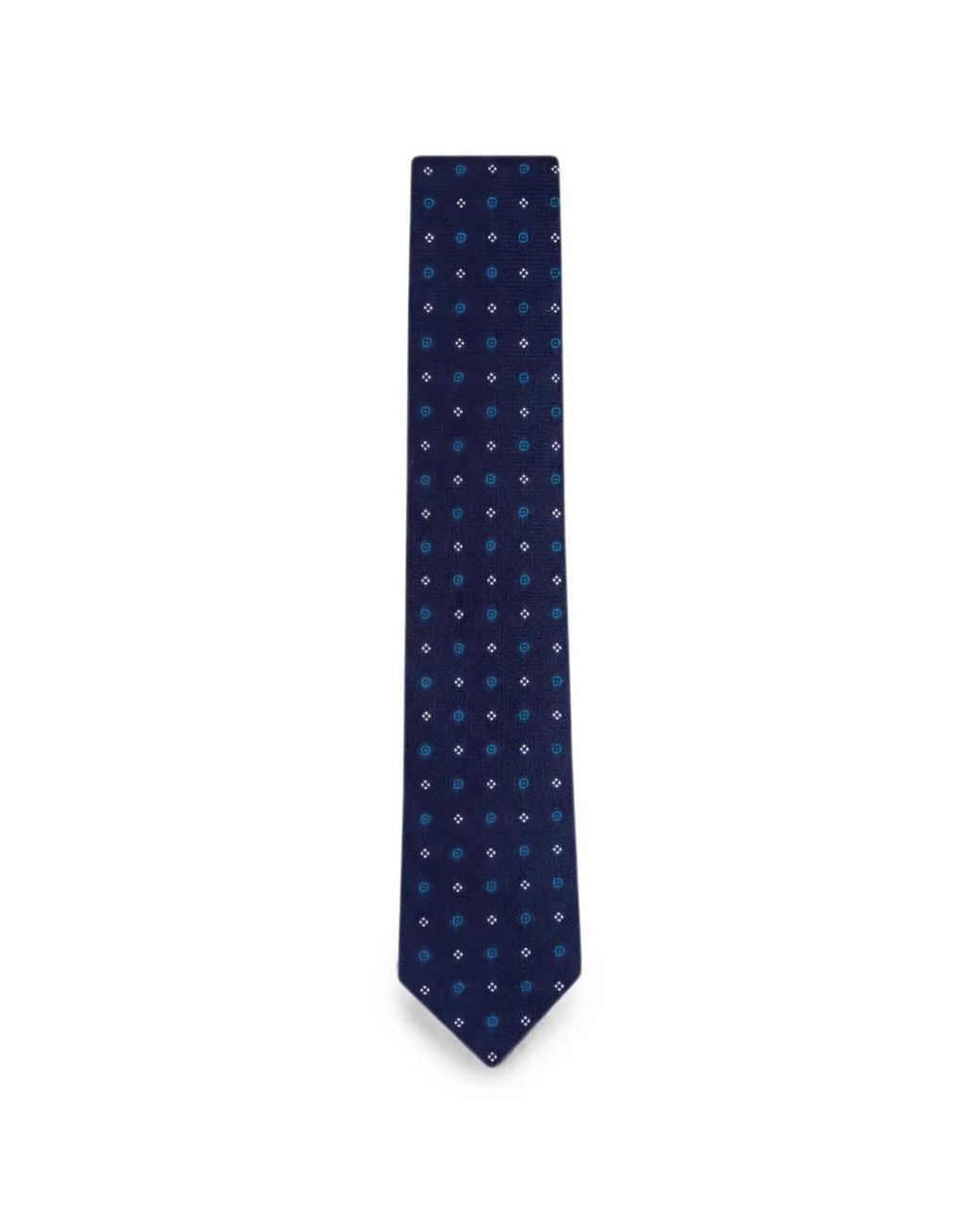 Brioni Blue Geometric-Pattern Tie for men
