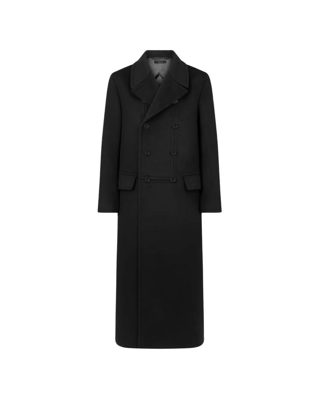 Abrigo De Lana Con Doble Botonadura Tom Ford de hombre de color Blue