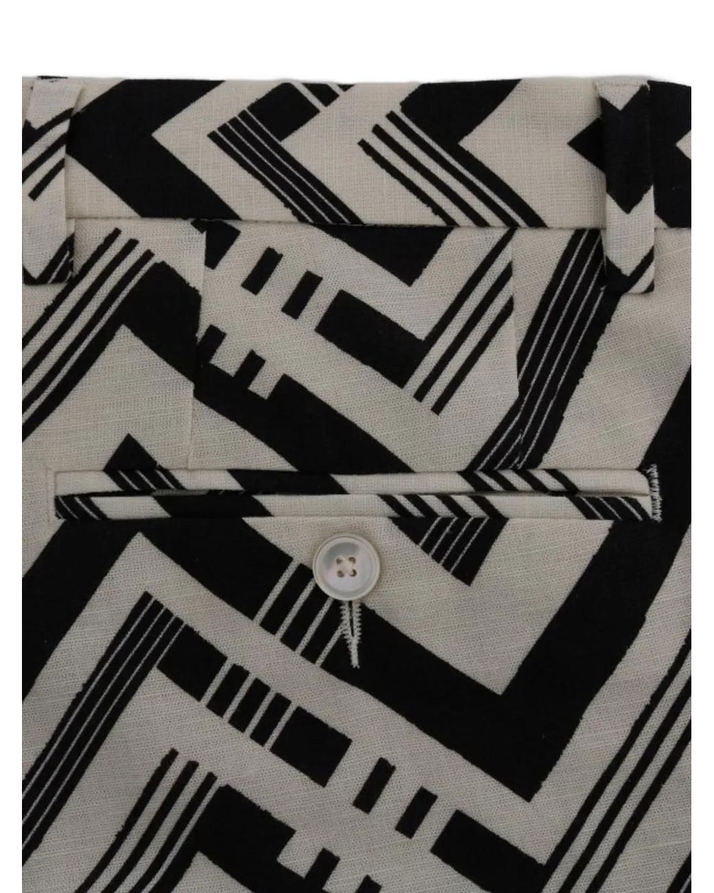 Dolce & Gabbana Black Chevron-Print Shorts for men
