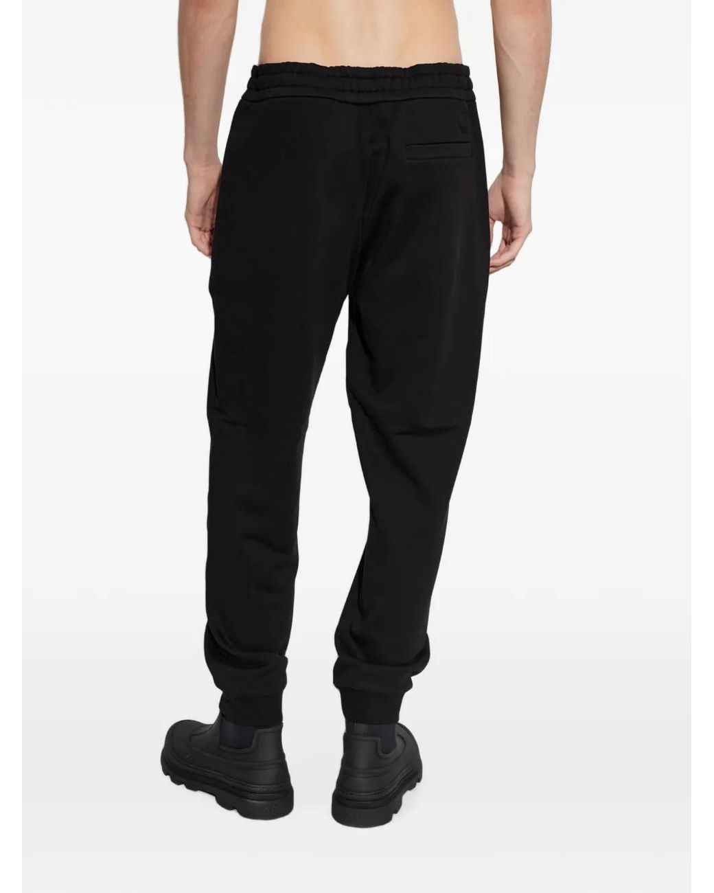 Moncler Black Logo-Print Track Pants for men