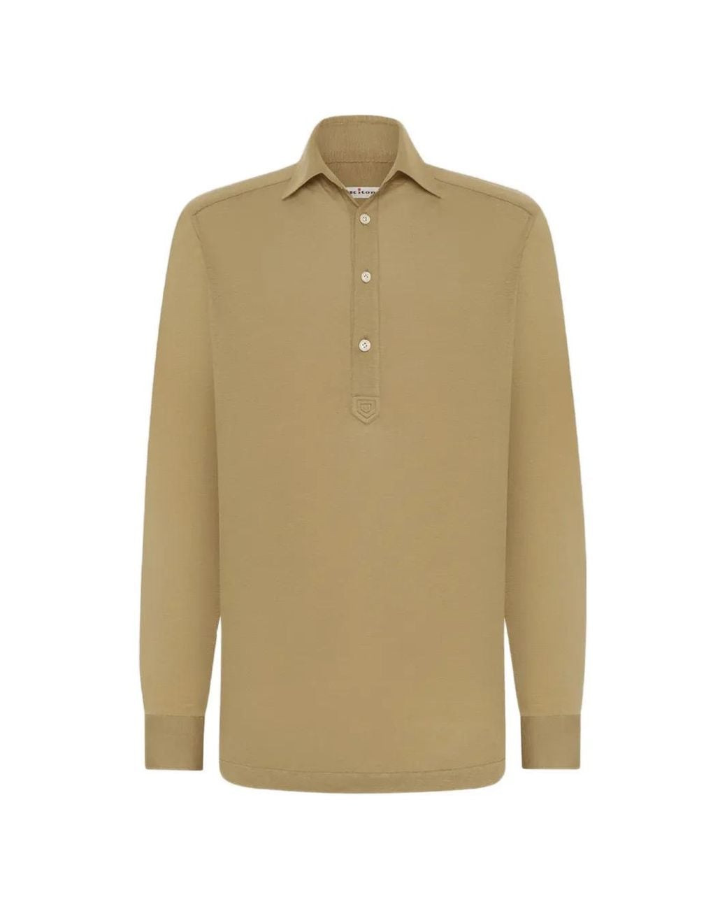 Kiton Natural Sartorial Long-Sleeved Polo Shirt for men
