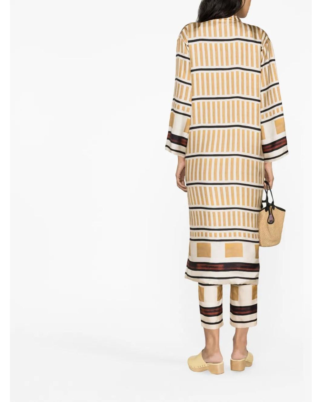 Lorena Antoniazzi Natural Abstract-Print Kaftan Dress