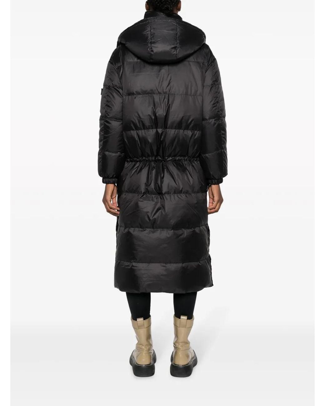 Yves Salomon Black High-Neck Padded Coat