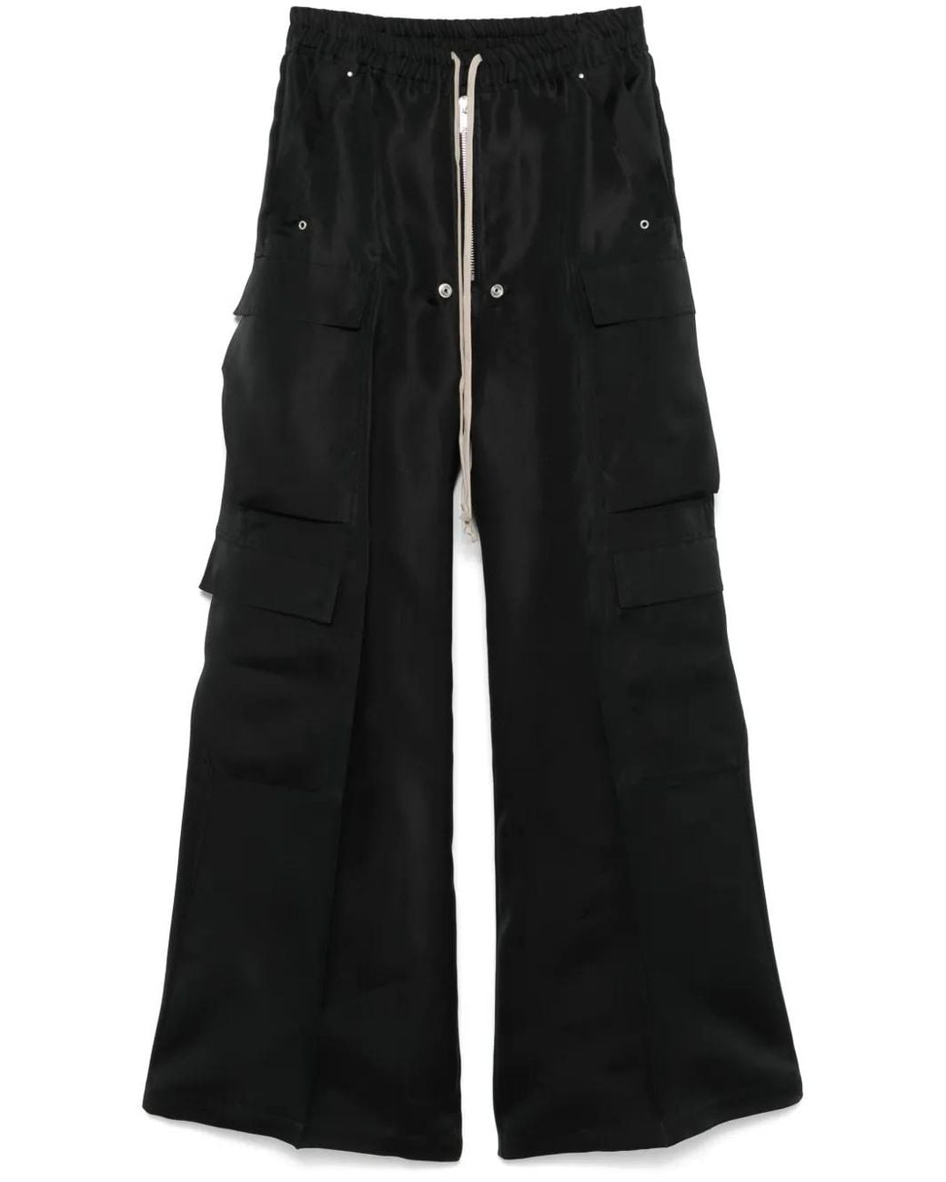 Rick Owens Black Cargobela Trousers for men