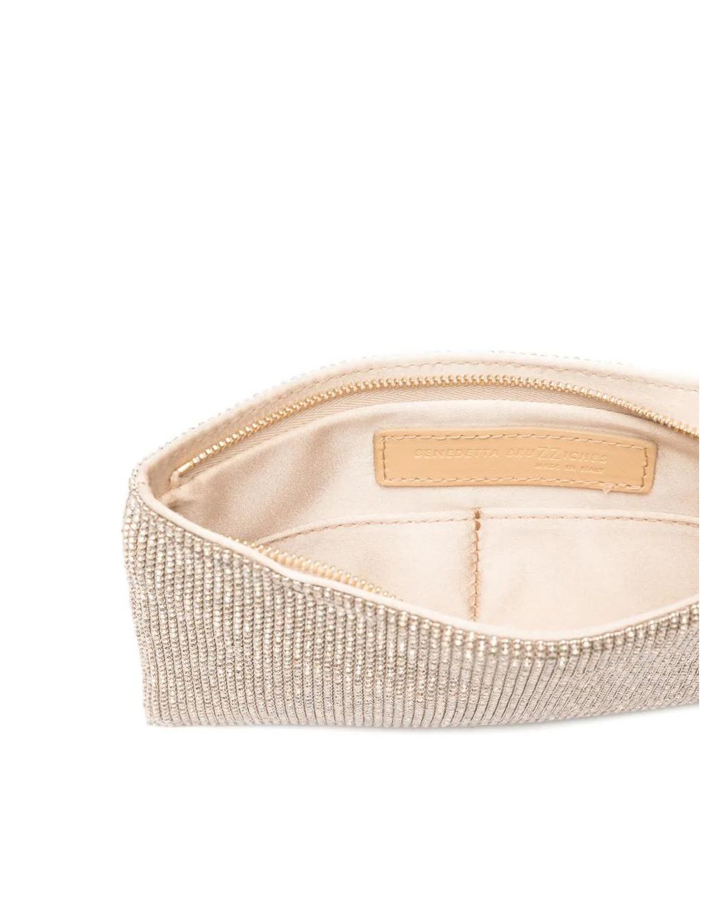 Benedetta Bruzziches Gray Your Best Friend La Petite Embellished Chain Clutch Bag