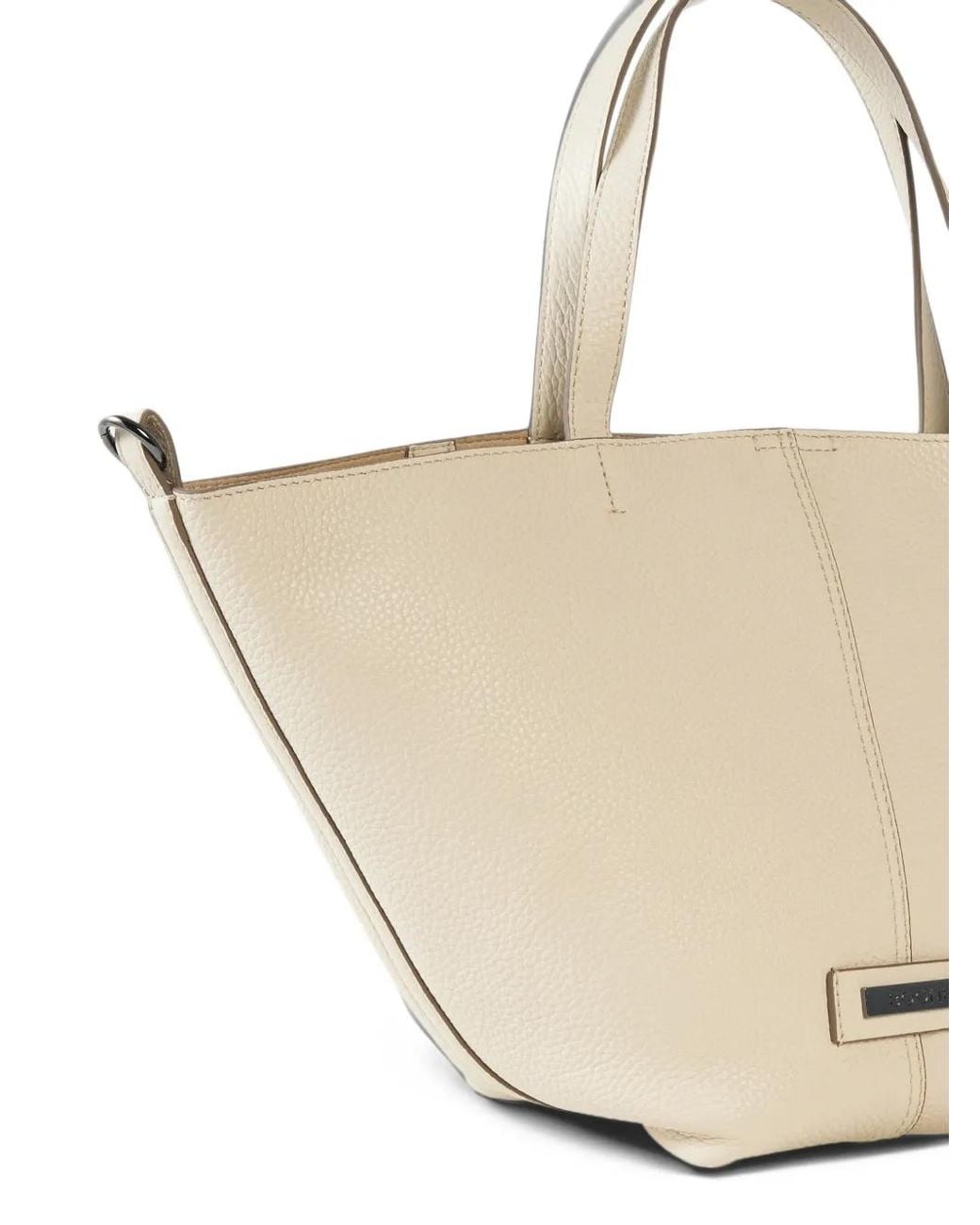 Bogner White Neuwies Keiko Grained Leather Bucket Bag