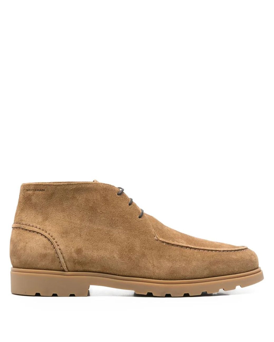 Stuart Weitzman Lace-Up Suede Boots in Brown for Men | Lyst display picture 1
