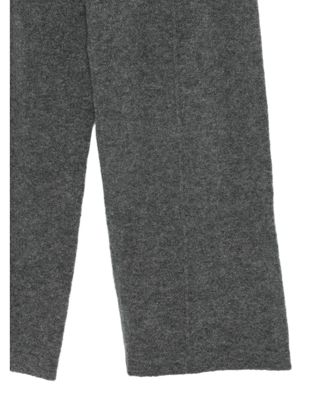 Laneus Gray Fine-Knit Elasticated Trousers for men