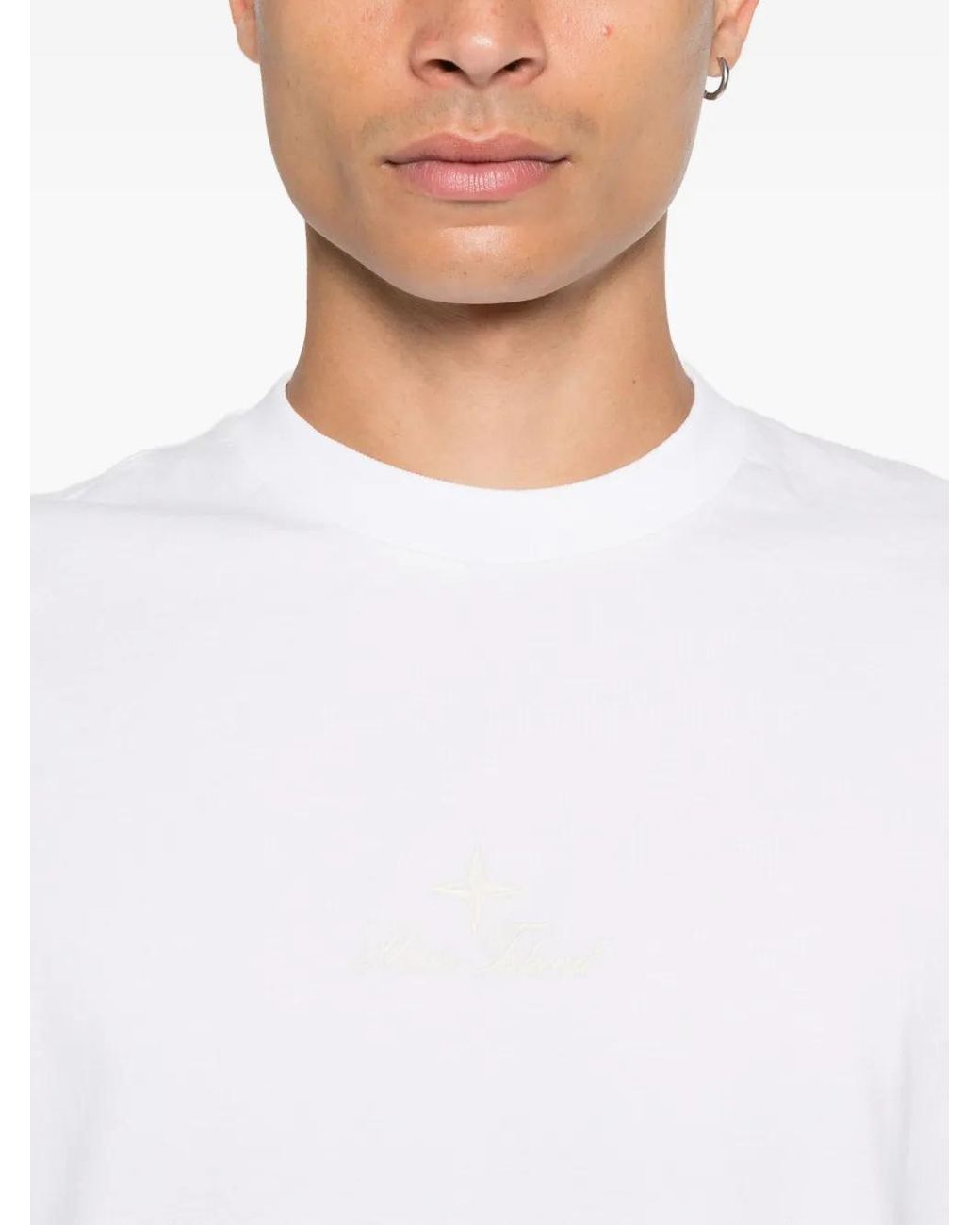Stone Island White T-Shirt for men