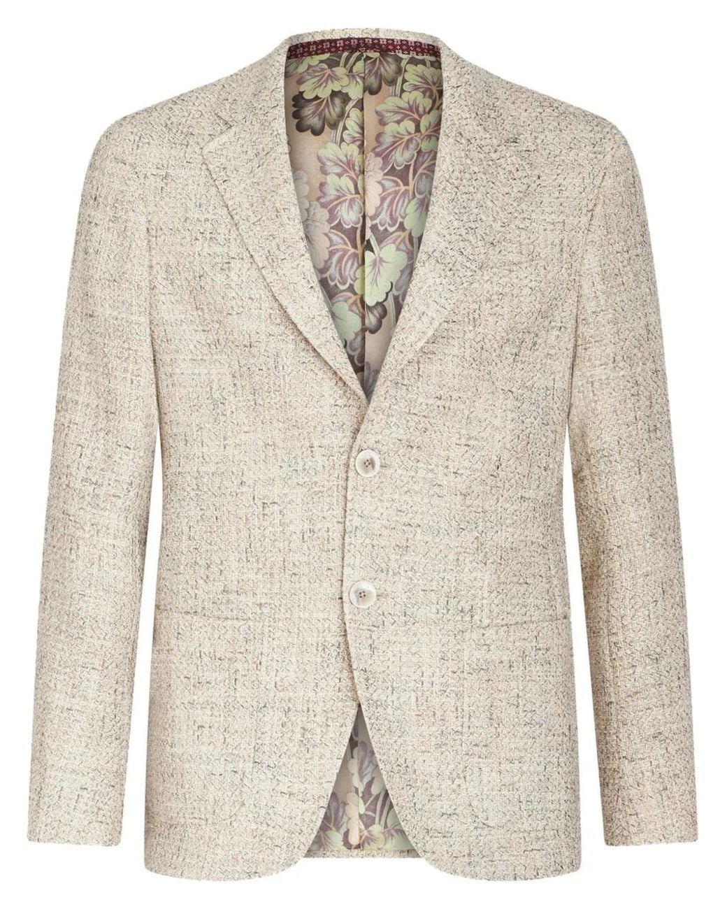 Blazer En Tweed À Simple Boutonnage Etro pour homme en coloris Natural