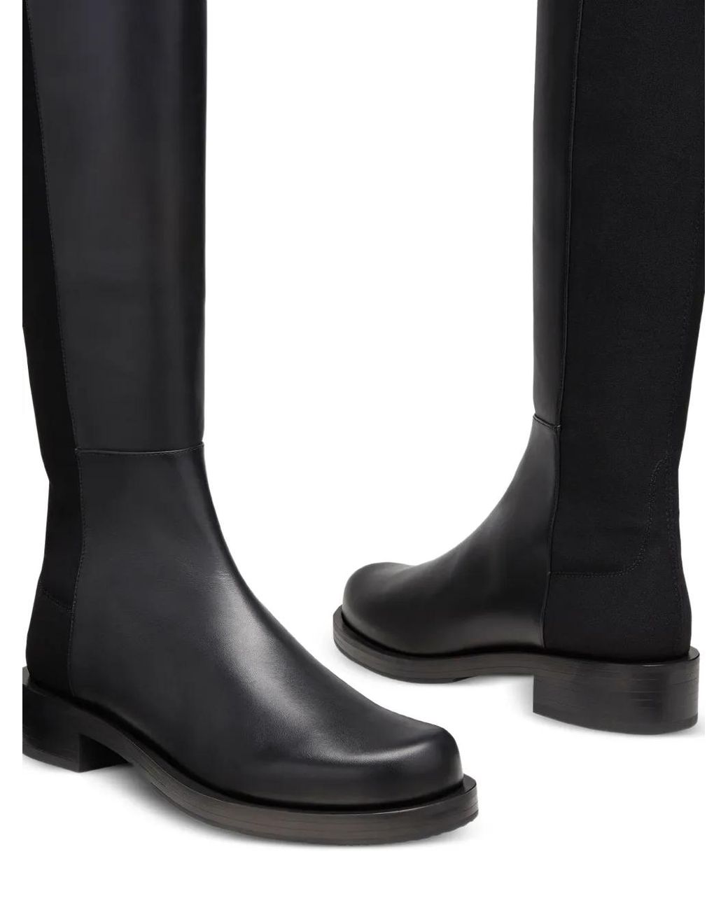 Stuart Weitzman Black Bold Overknee-Stiefel