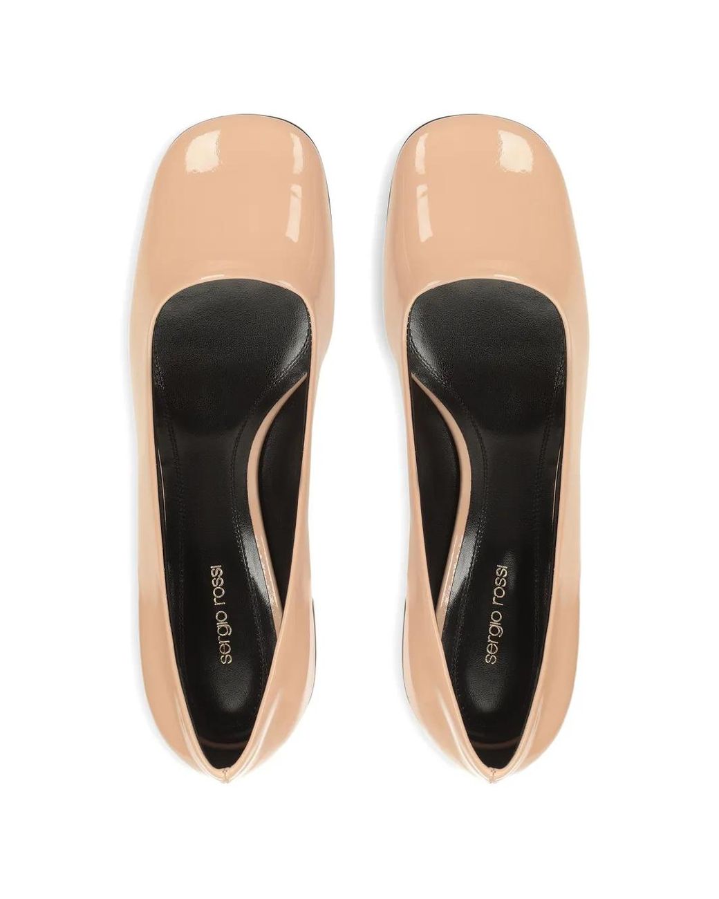 Sergio Rossi Natural Convex Leather Pumps