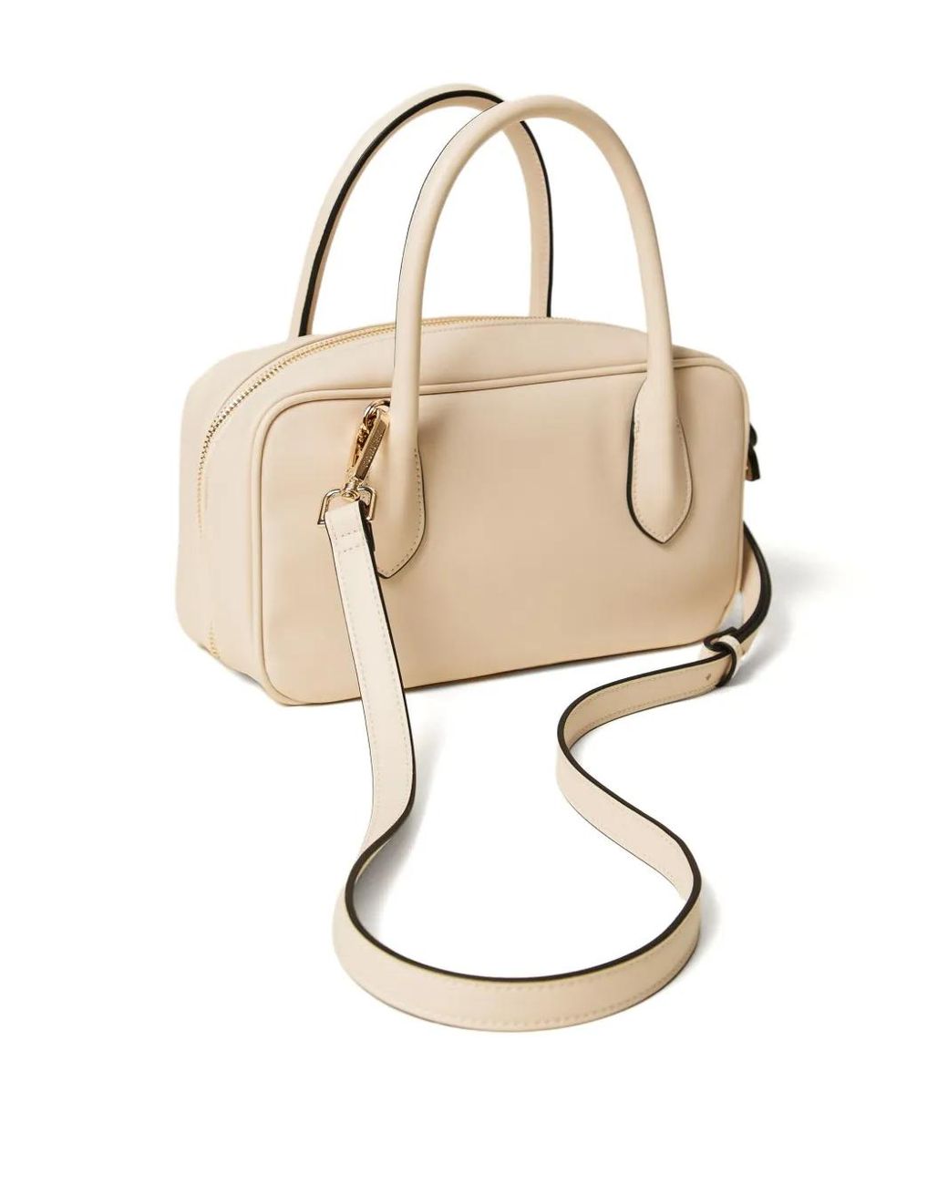 Twinset Shopper Met Ritssluiting En Handvat in het Natural