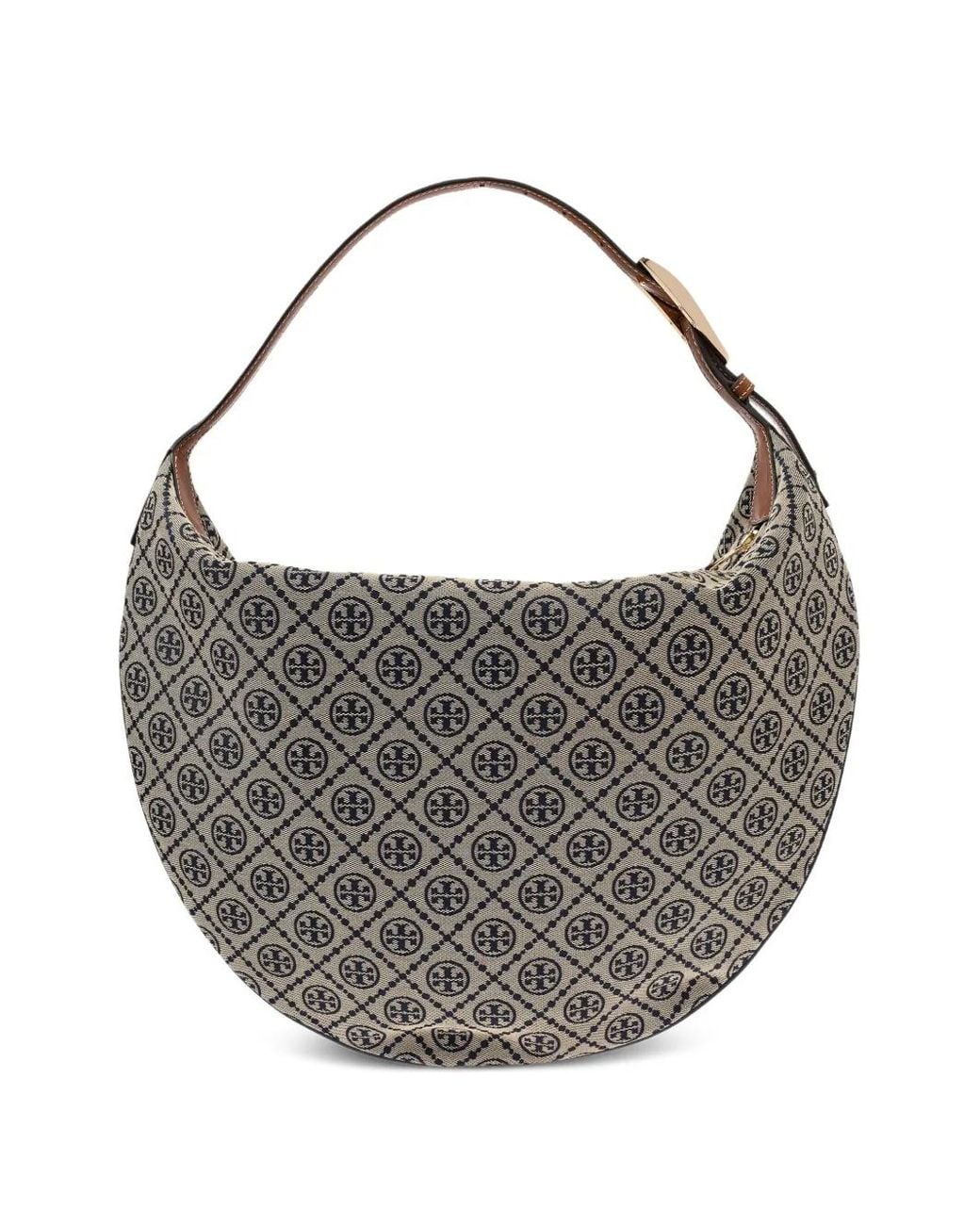 Borsa Tote Con Monogramma T Balloon di Tory Burch in Gray