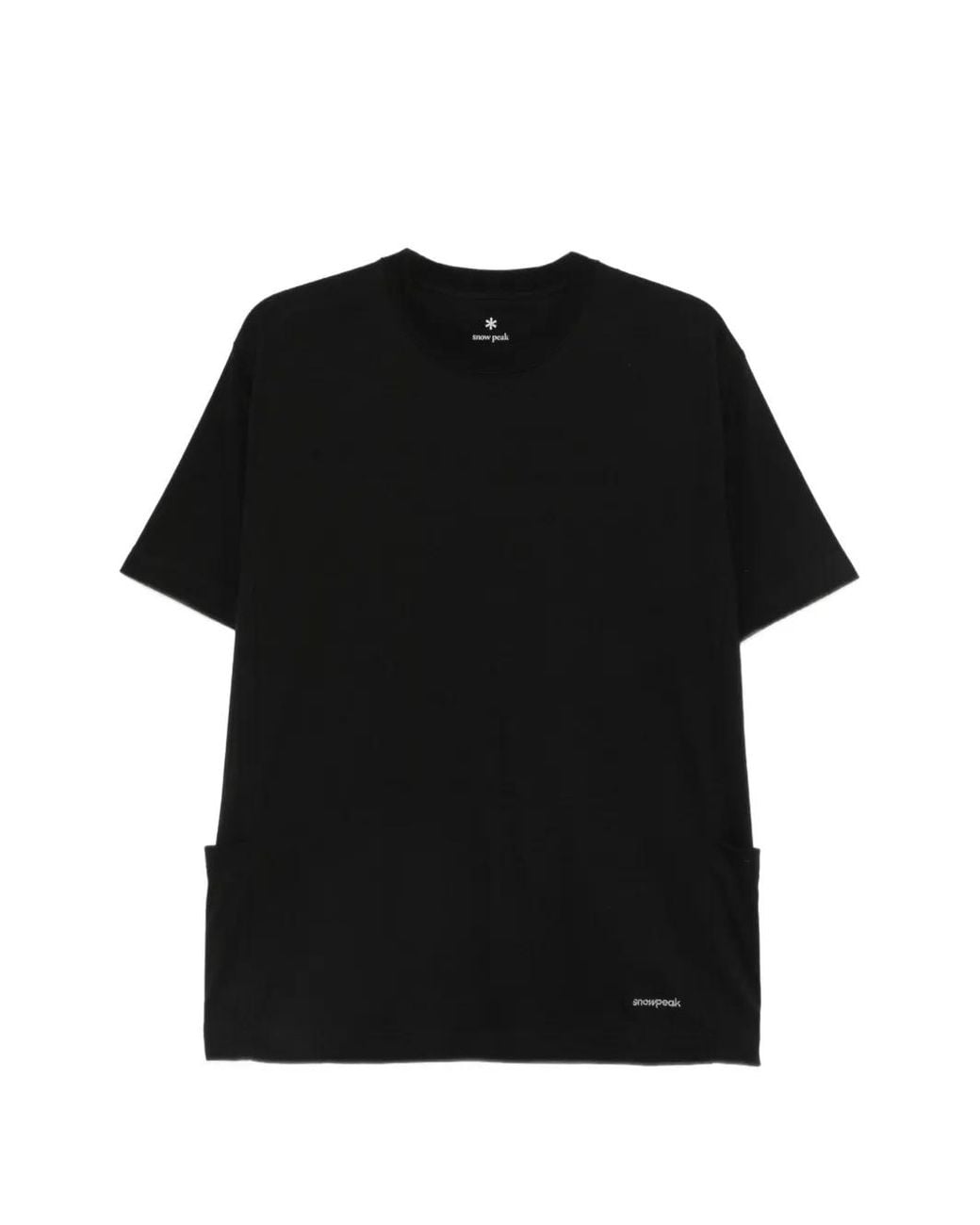 Snow Peak Black Logo-Print Short-Sleeve T-Shirt