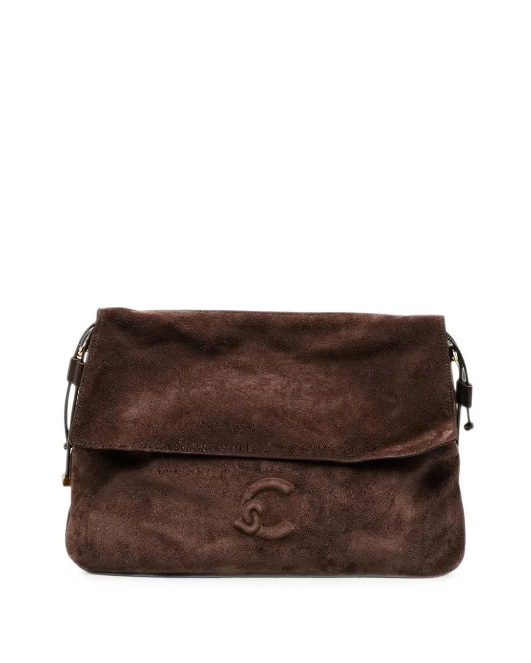 Coccinelle Brown Lidia Medium Suede Shoulder Bag