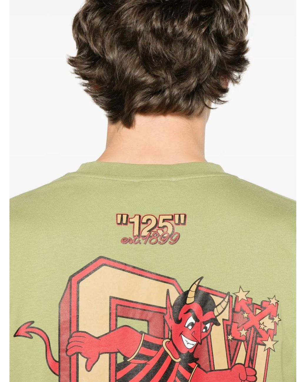 X Ac Milan T-Shirt Nyc Slogan da Uomo di Off-White c/o Virgil