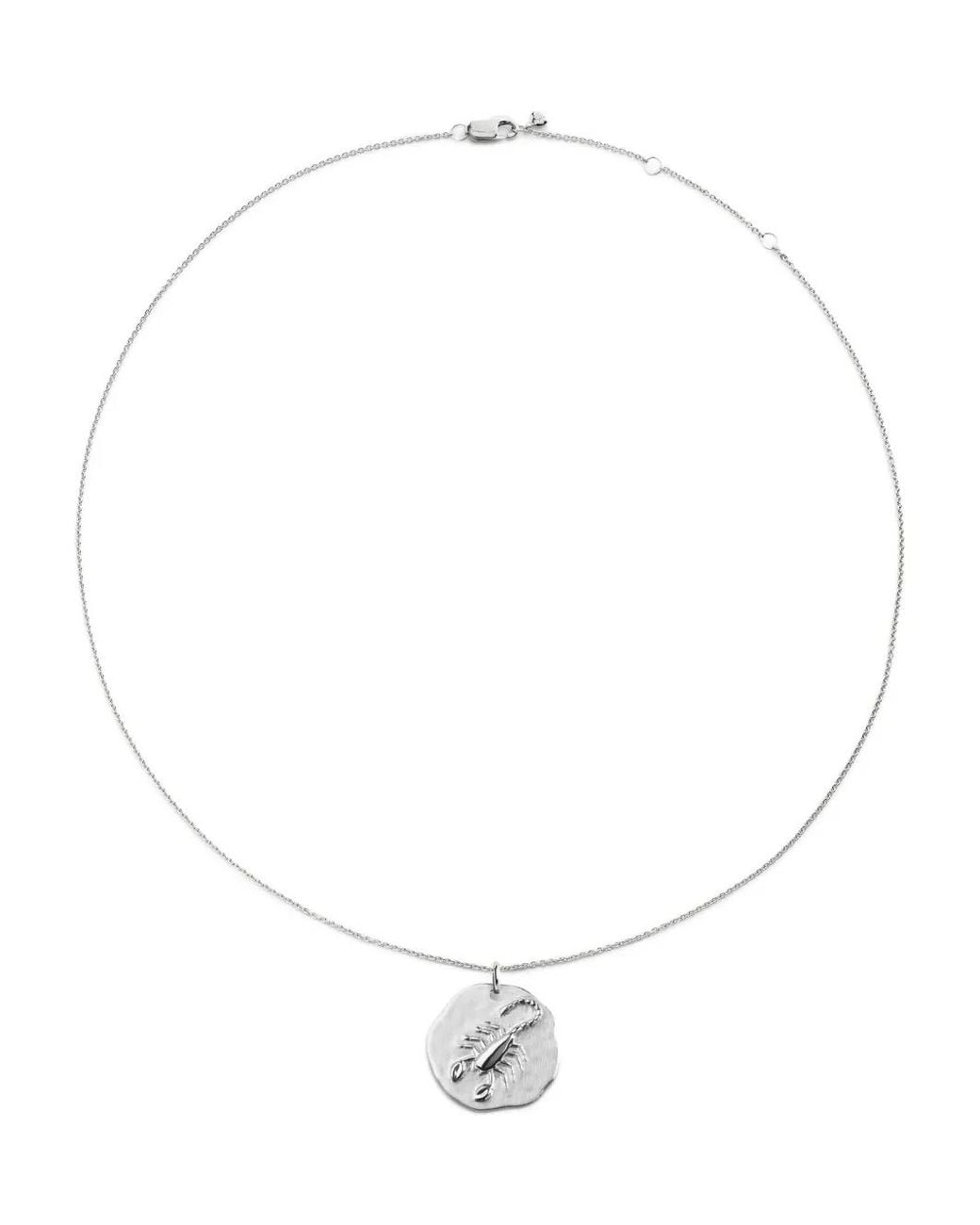 Monica Vinader White Scorpio Zodiac Pendant Necklace
