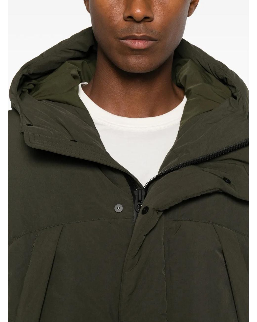 JG1 Green Hooded Puffer Jacket for men