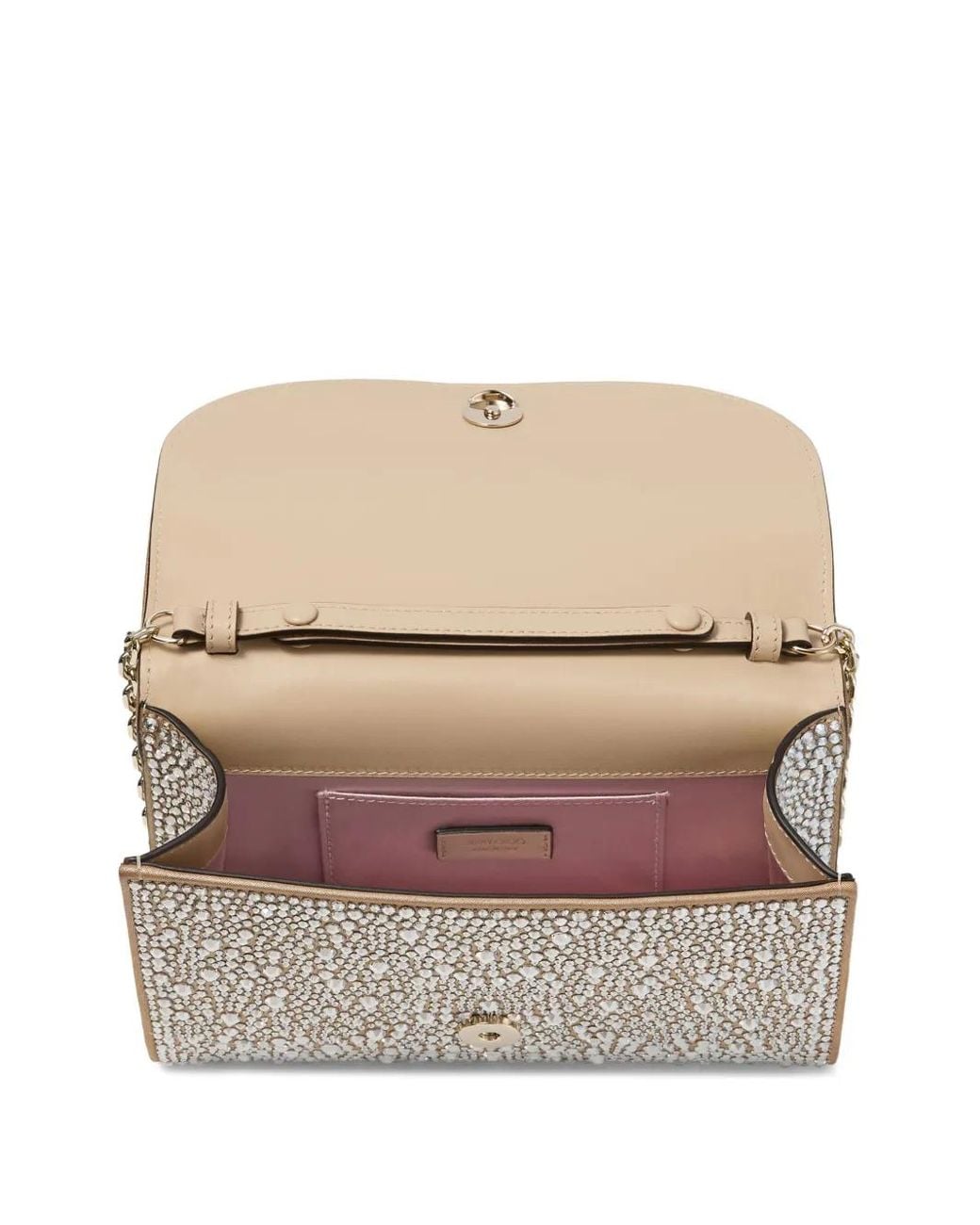 Jimmy Choo Gray Curve Embellished Shoulder Bag