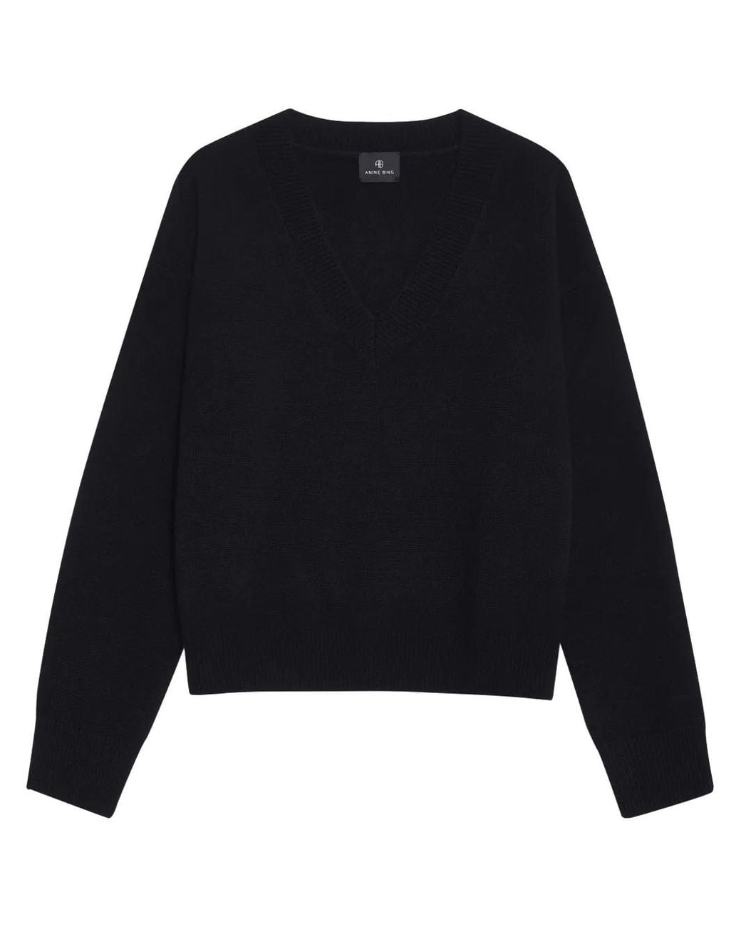 Anine Bing Black Lee V-Neck Cashmere Jumper