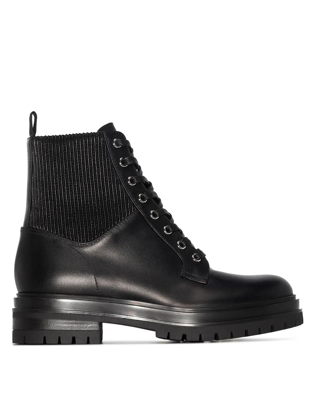 Gianvito Rossi Black Martis Combat Boots