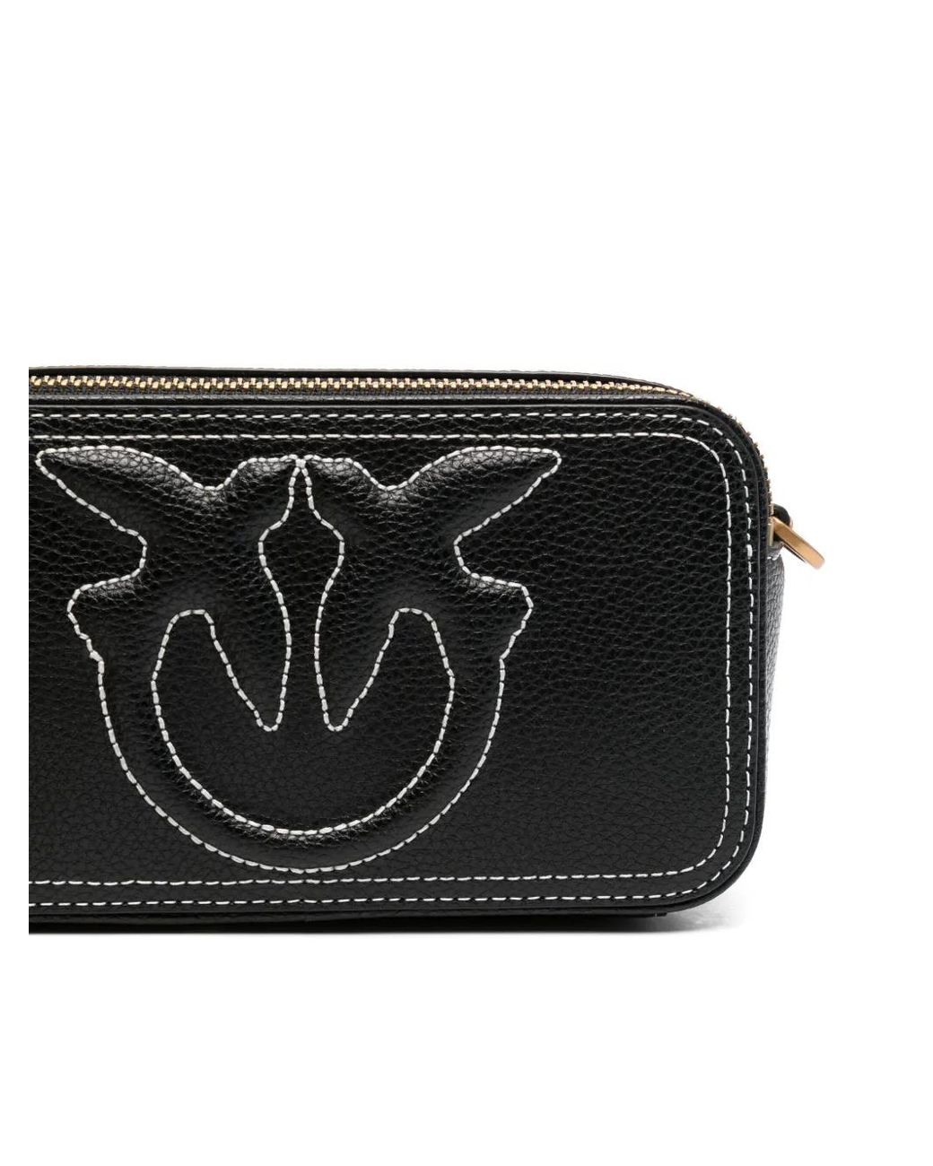 Borsa Carrie Camera Mini Nera di Pinko in Black