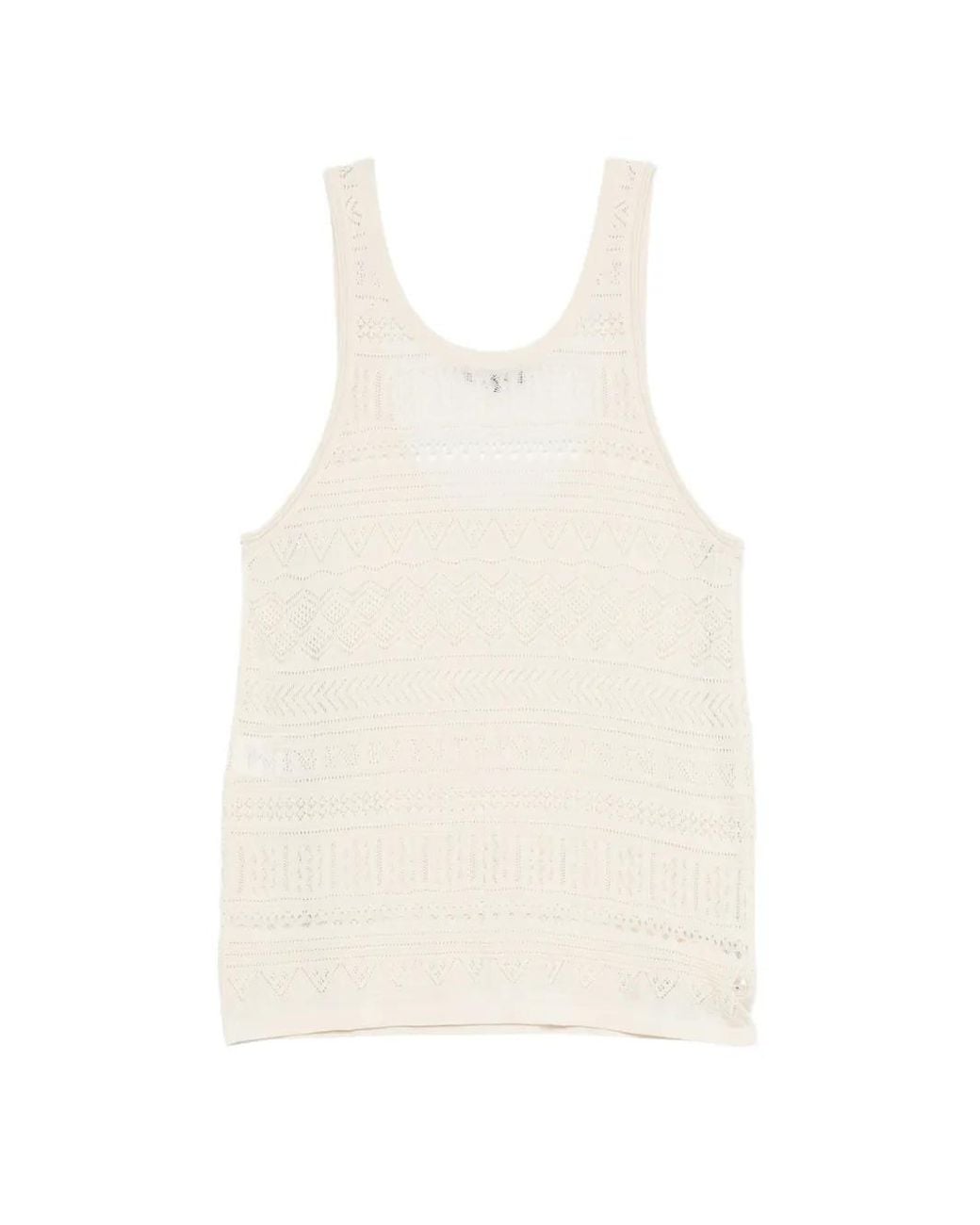 Barbara Bui White Openwork Tank Top