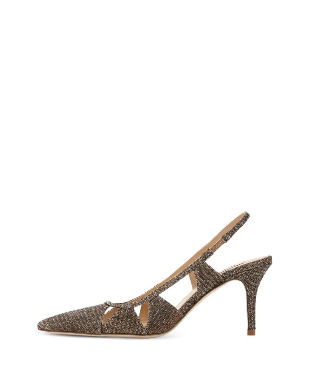 Arteana White Pointed-Toe Cut-Out Pumps