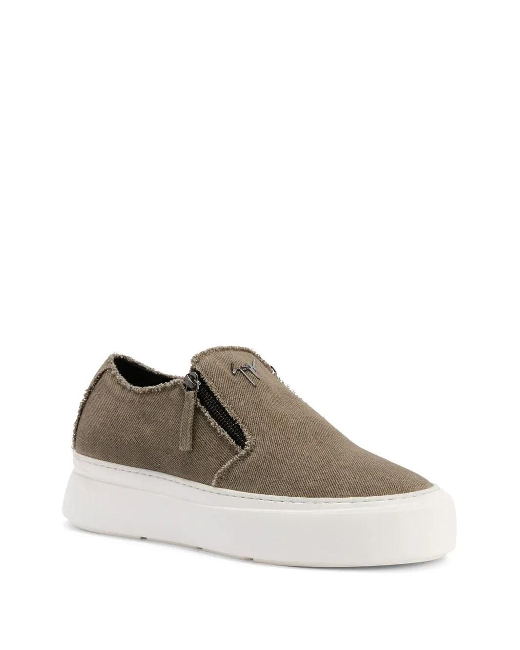 Giuseppe Zanotti Brown Gz Mike Zip Low-Top Sneakers for men