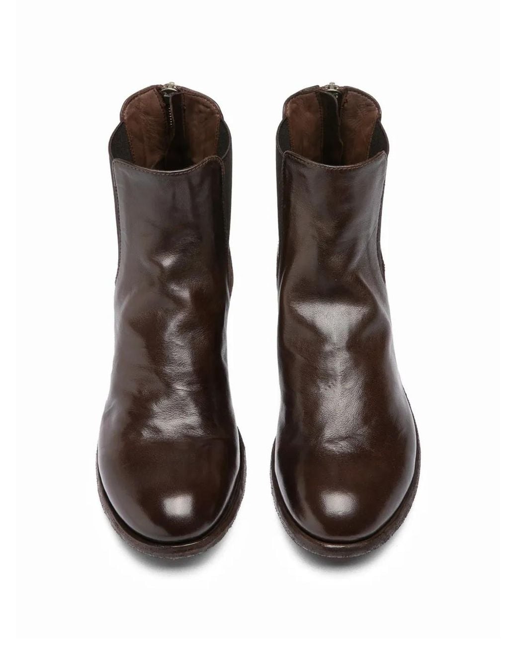 Officine Creative Brown Shantel Leather Ankle Boots