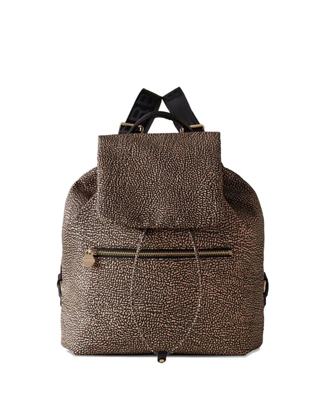 Borbonese Brown Medium Zaino Drawstring Backpack
