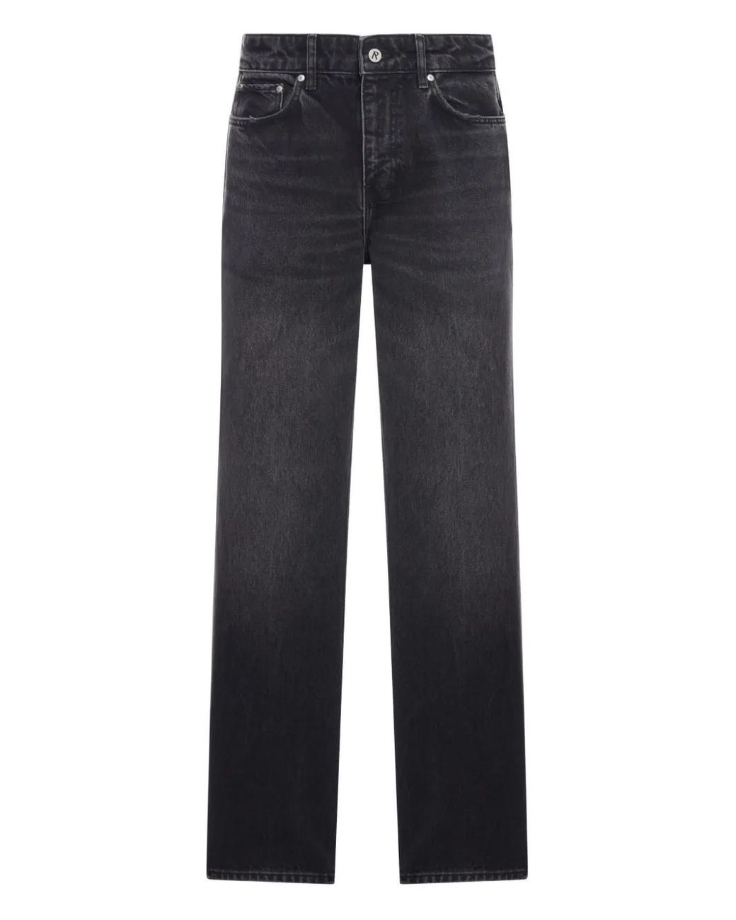 Represent Blue Logo-Embroidered Jeans for men