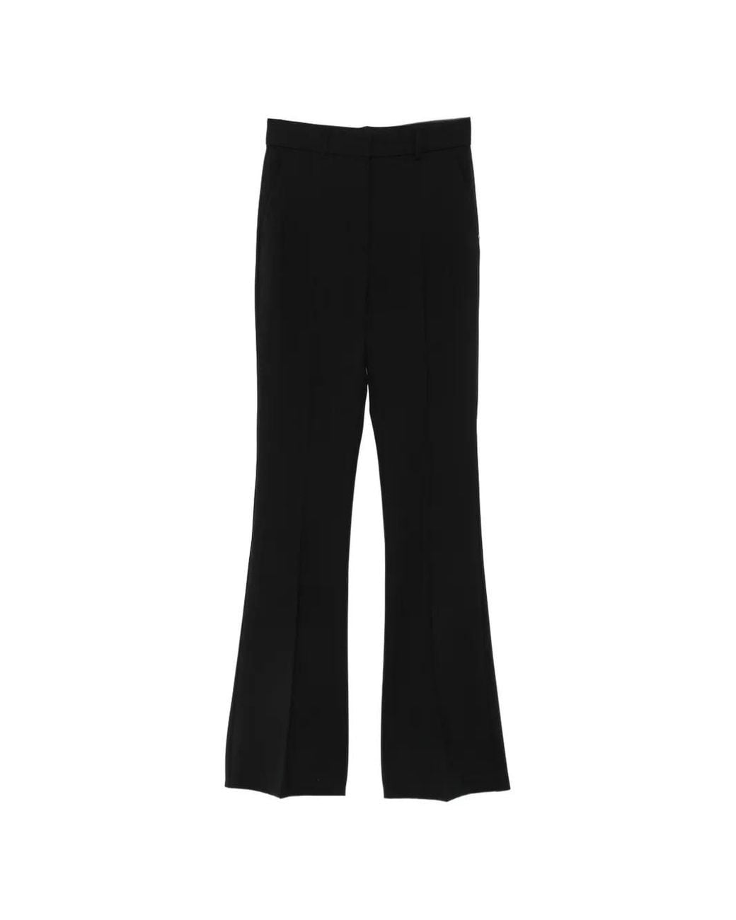 Sportmax Black Pressed-Crease Flared Trousers