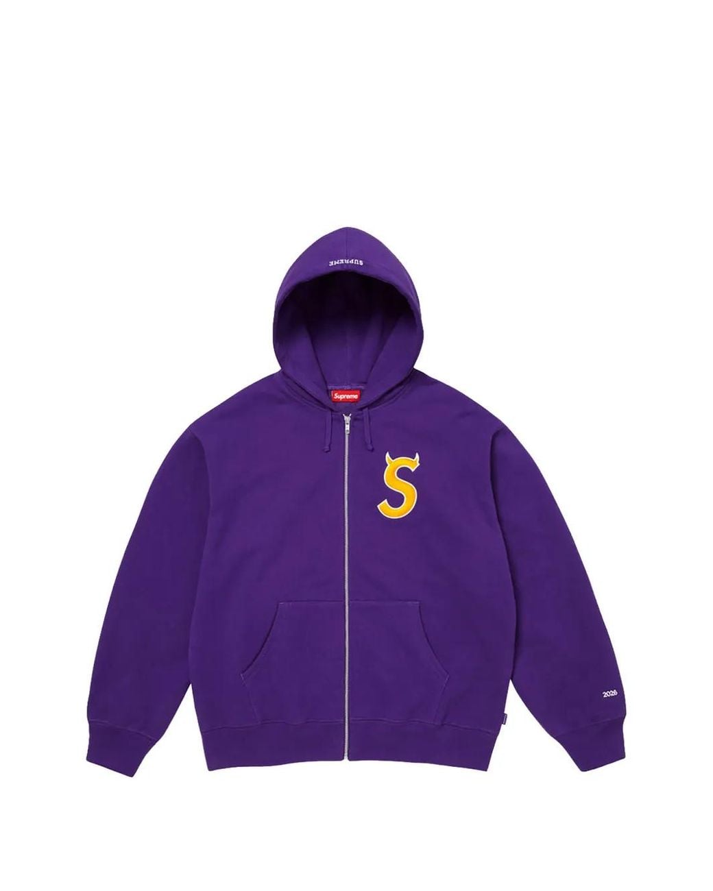 Supreme Purple Zip Hoodie for men