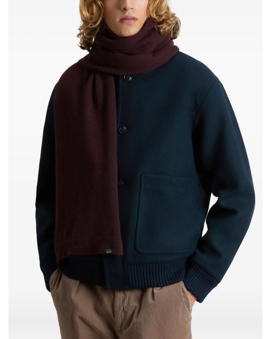 Sciarpa A Coste di Woolrich in Purple da Uomo