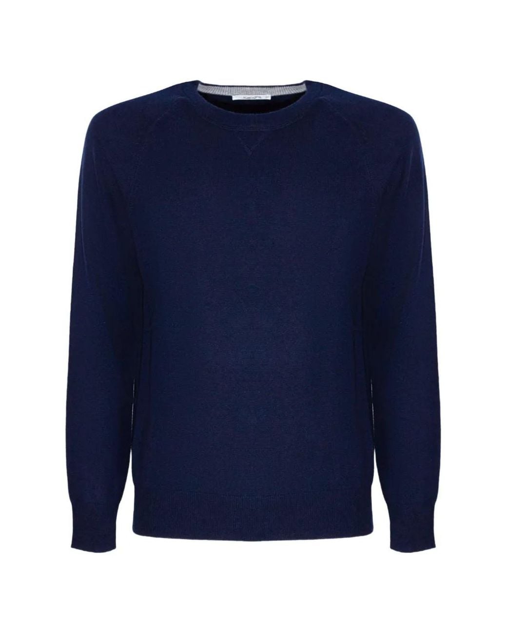 Kangra Blue Long-Sleeve Cashmere Sweater for men