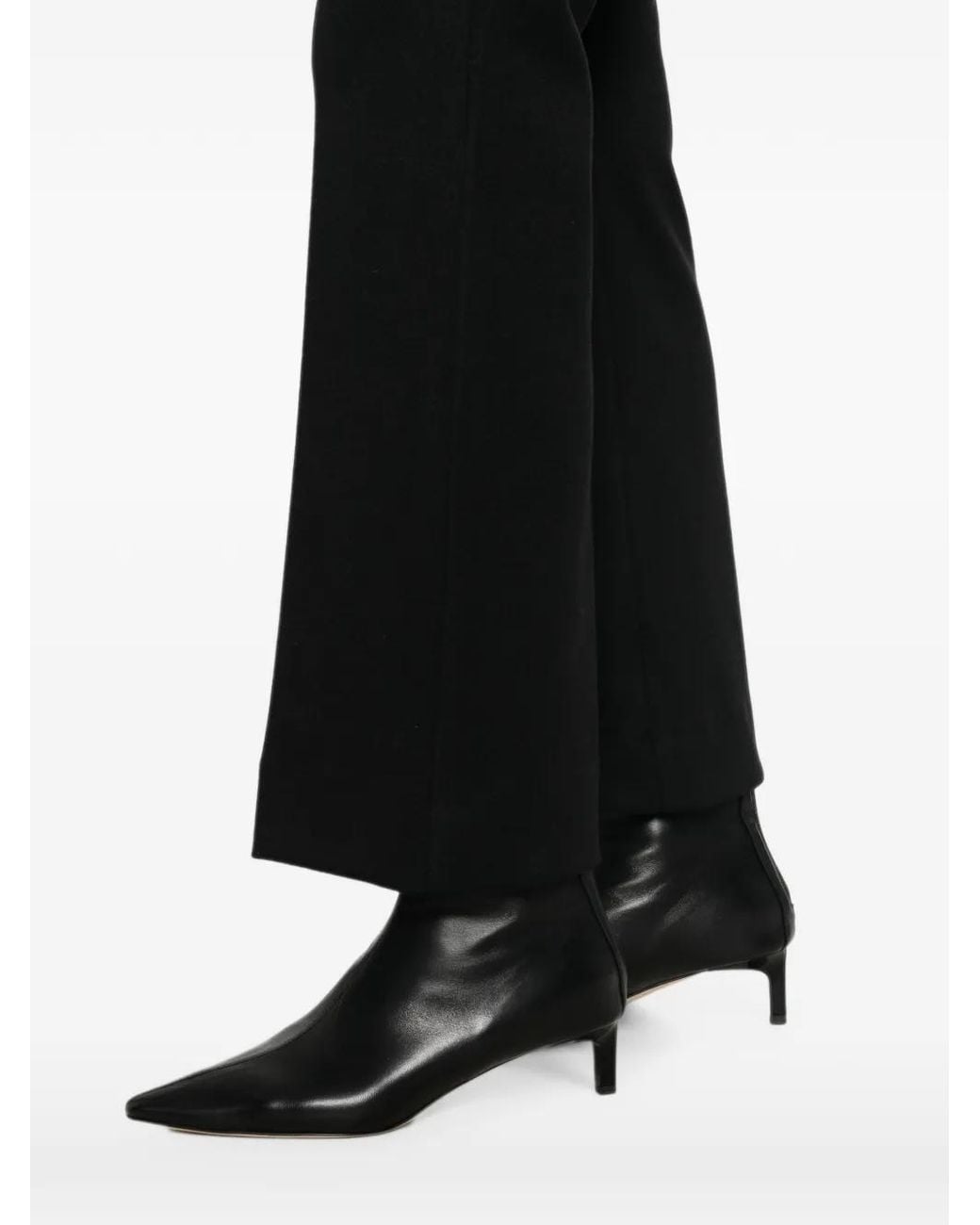 Emme Black High-Waisted Flared Trousers