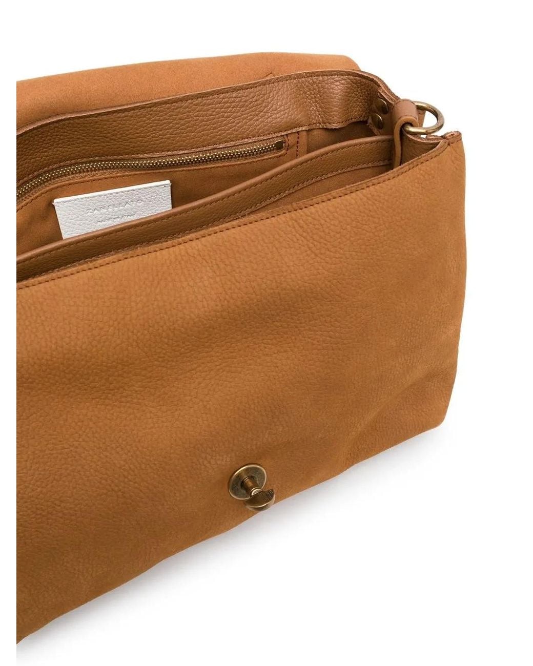 Zanellato Brown Twist-Lock Calf Leather Tote Bag