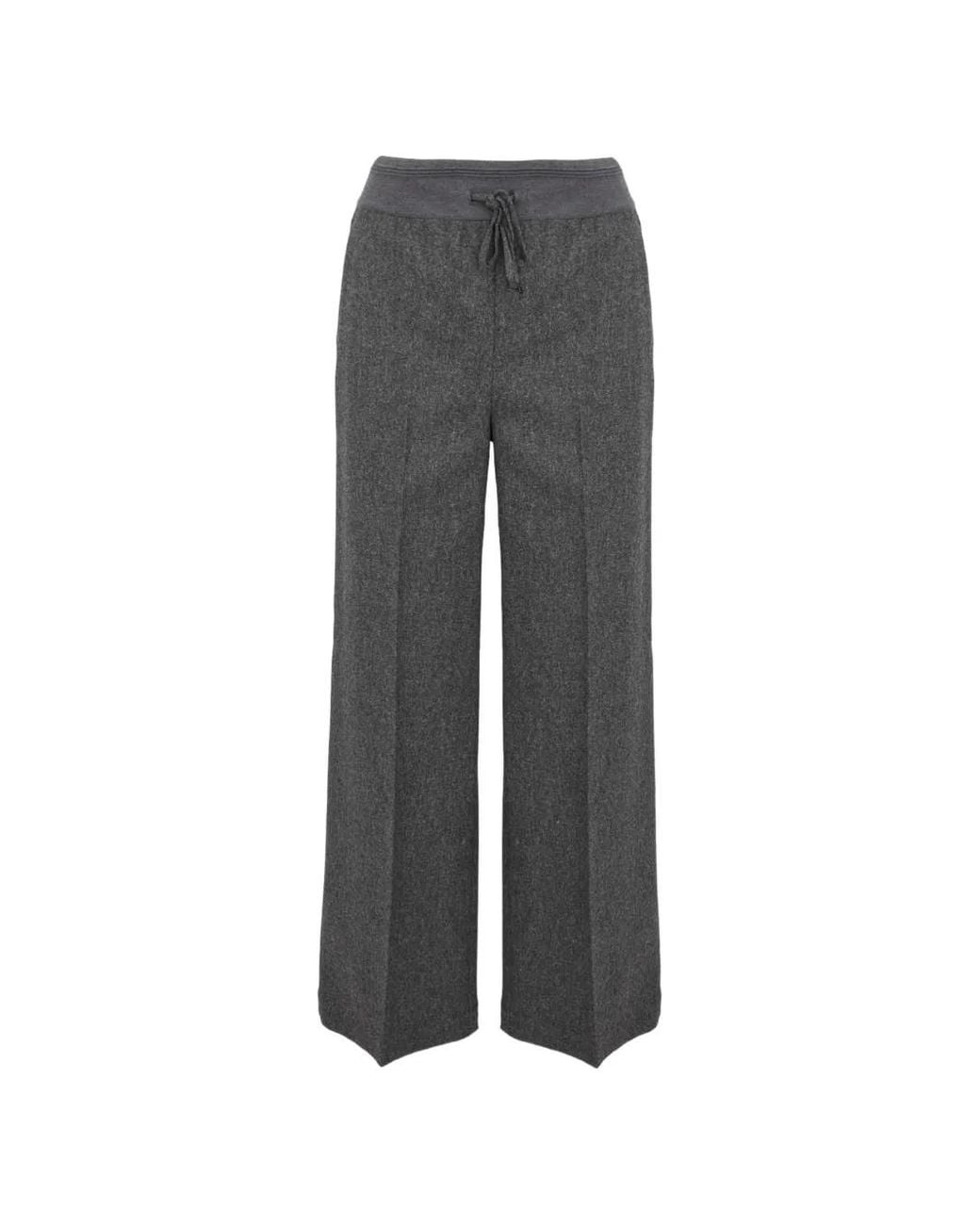 Lorena Antoniazzi Gray Drawstring Palazzo Pants