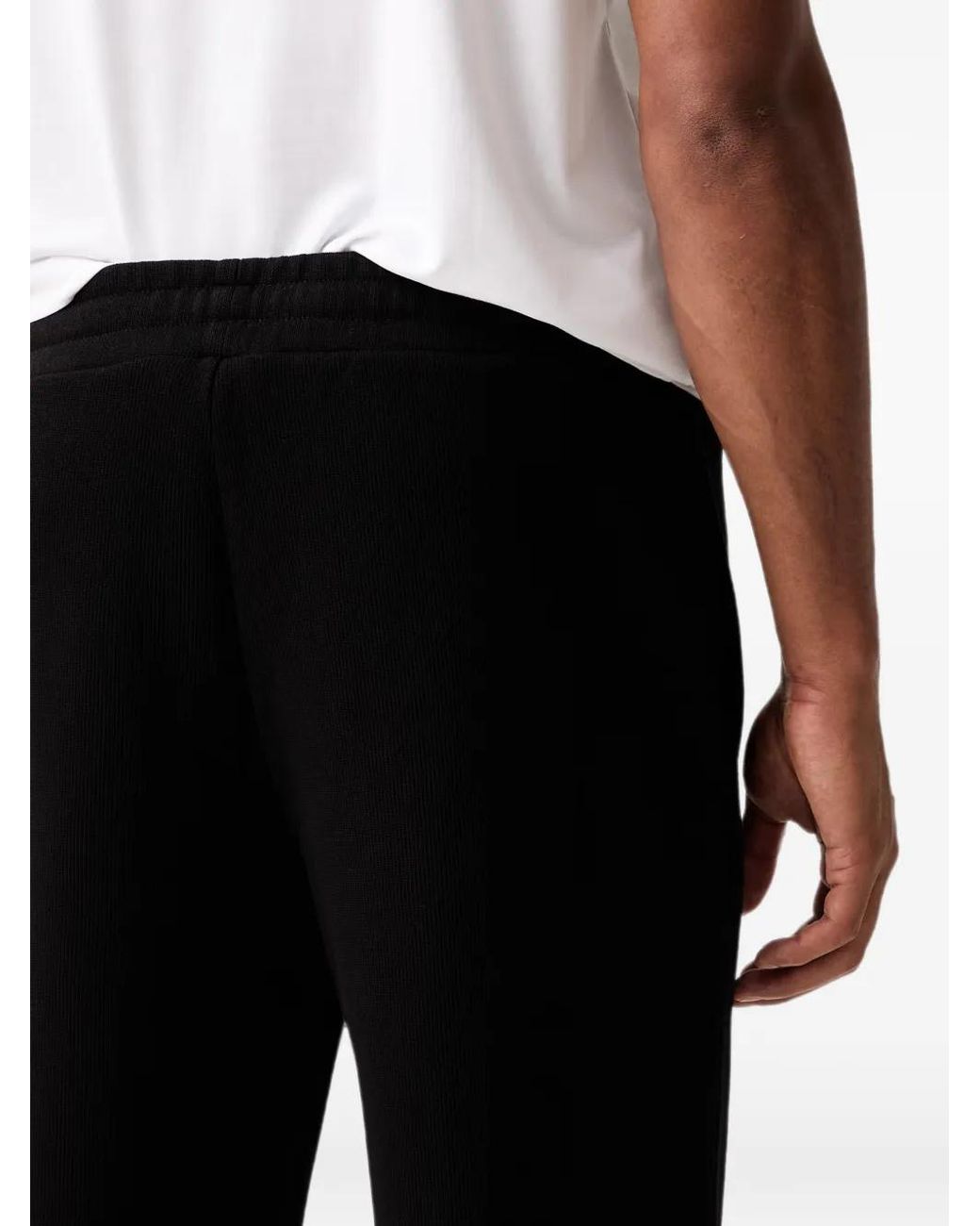 EA7 Black Logo-Patch Zip-Up Tracksuit for men