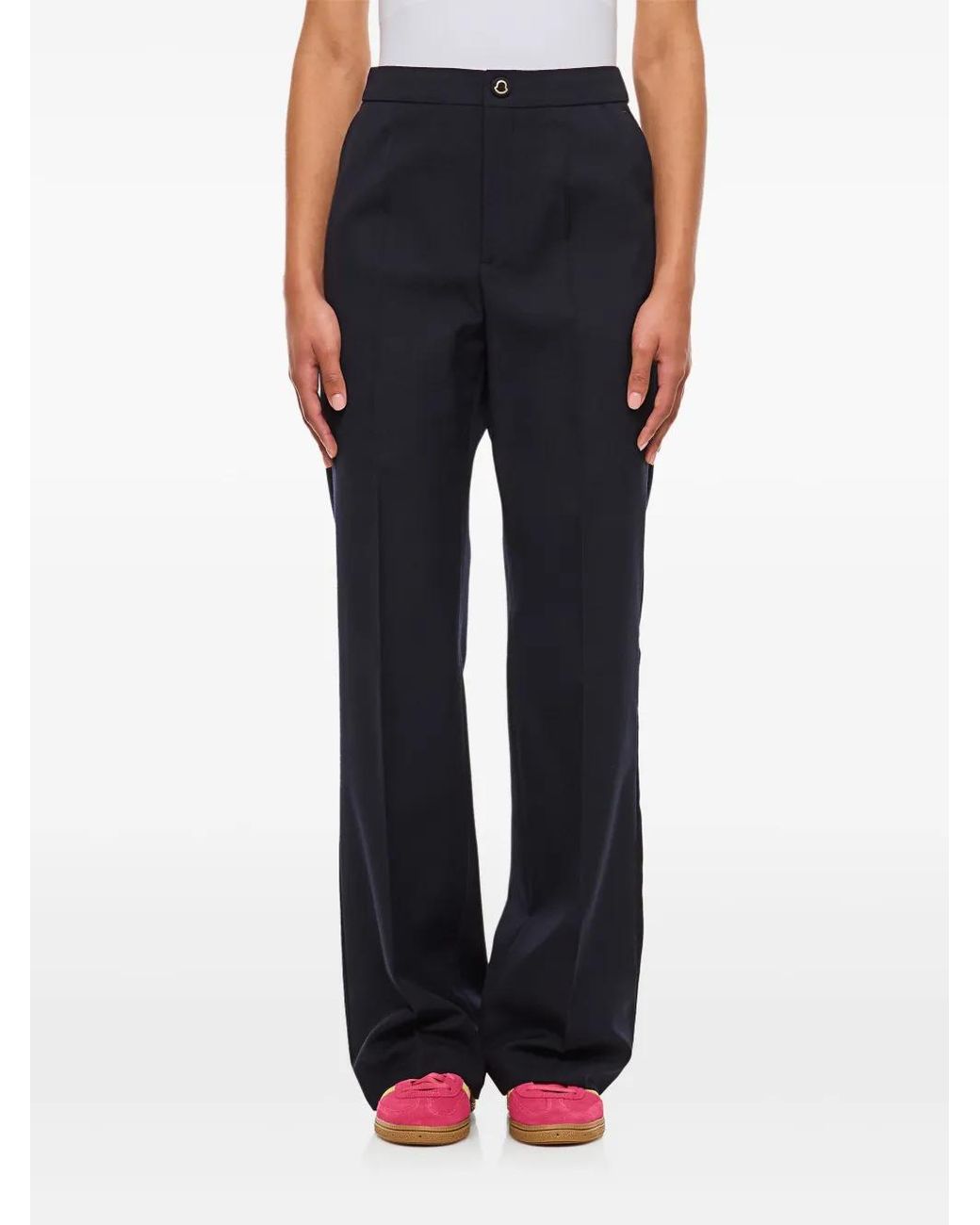 Moncler Black Pressed-Crease Trousers