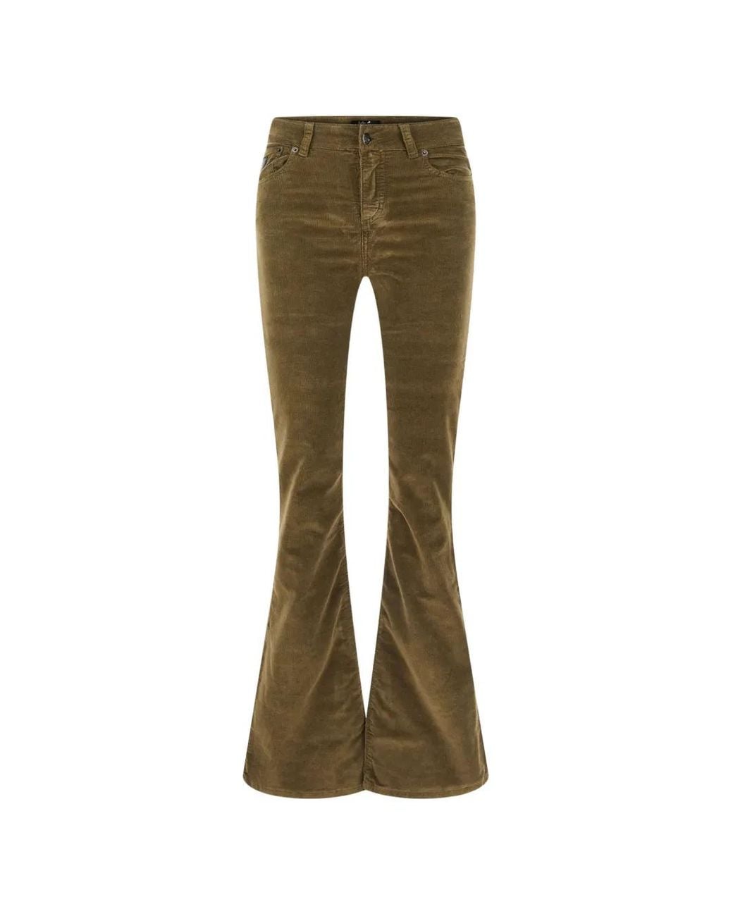 Lois Green Corduroy Flared Trousers